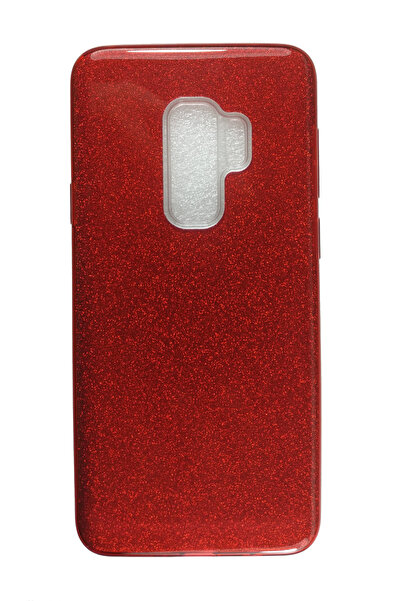 OEM Carcasă compatibilă cu Samsung Galaxy S9, silicon cu sclipici, roșie