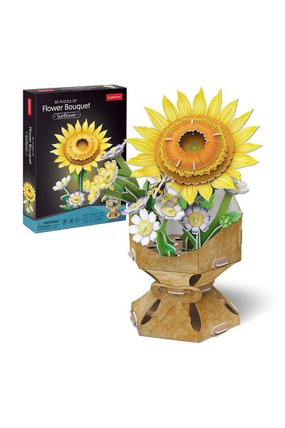 Cubic Fun - Buchet de flori 3D Floarea Soarelui 102 piese