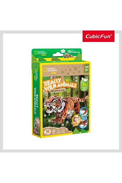 Cubic Fun - Wild Animals 3D Puzzle Siberian Tiger 87 pieces