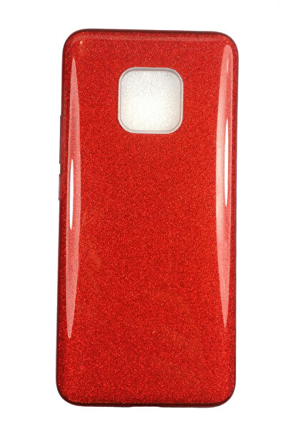 OEM Husă compatibilă cu Huawei Mate 20 Pro, silicon cu sclipici, roșie