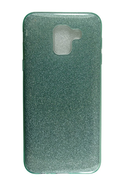 OEM Θήκη συμβατή με Samsung A6 (2018), σιλικόνη με γκλίτερ, πράσινη