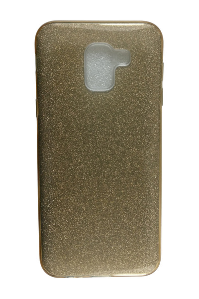 OEM Carcasă compatibilă cu Samsung Galaxy J6 (2018), silicon cu sclipici, auriu