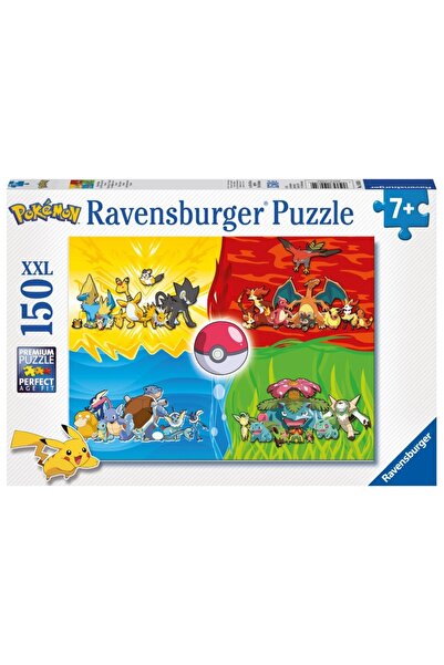 RAVENSBURGER - Puzzle diferite tipuri de Pokemoni 150 piese XXL