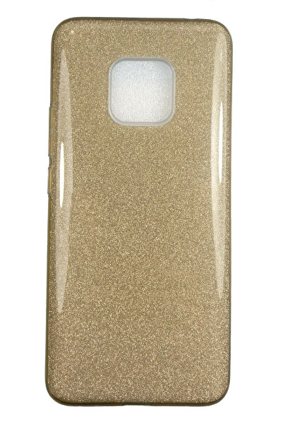 OEM Θήκη συμβατή με Huawei Mate 20 Pro, Glitter Silicone, Gold