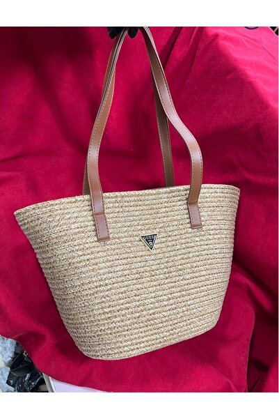 Golden Women's Straw Bag