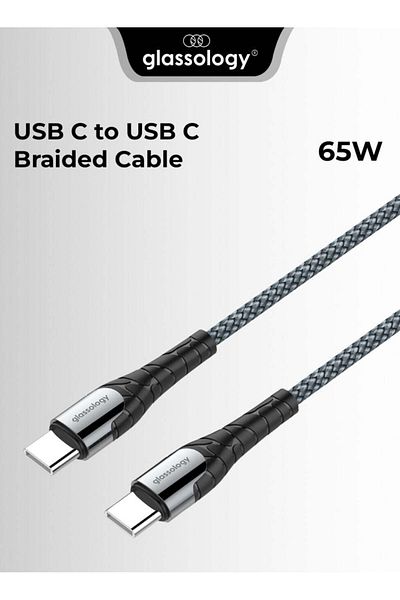 Glassology 65W USB C Cable 1 Meter, PD 3.0 3A Fast Charging Cord