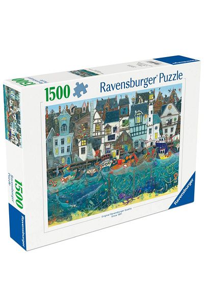 RAVENSBURGER - Port puzzle with rough sea 1500 pieces