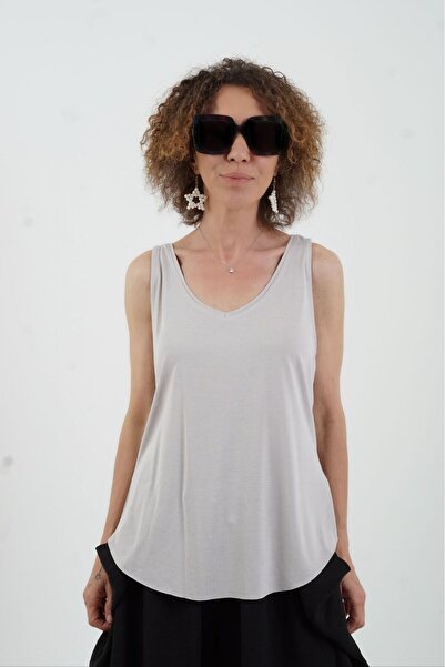 Zelish My Sister Μοντάλ μπλουζάκι με λαιμόκοψη από πέτρα