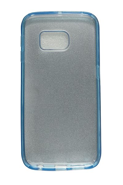 OEM Carcasă compatibilă cu Samsung Galaxy S6 Edge, silicon cu sclipici, albastră