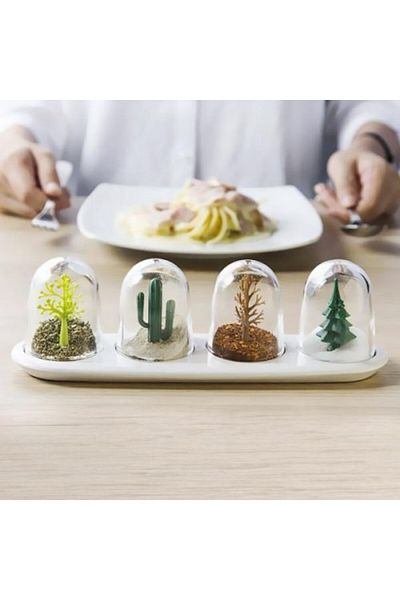 ForWhat Four Seasons Model Trend Spice Rack for Office Home Office Kitchen