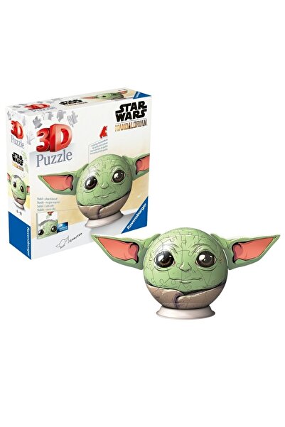 RAVENSBURGER - Puzzle 3D Star Wars The Mandalorian figurina Grogu cu urechi 7...