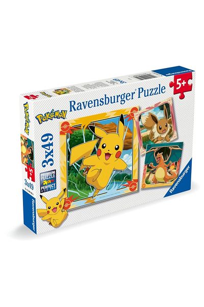 RAVENSBURGER - Pokemon puzzle 3x49 pieces