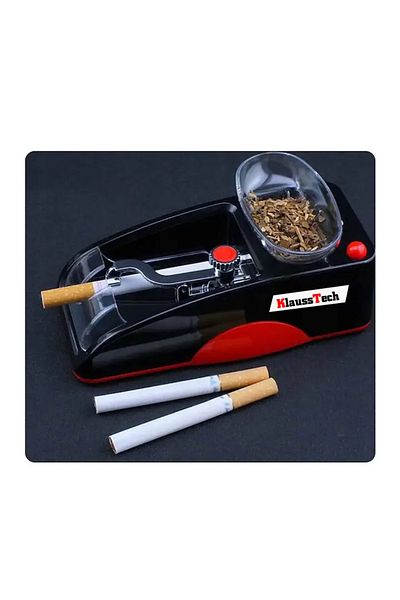 KlaussTech Electric Cigarette Maker, 220v -12v Power Supply, Cleaning Brush, Black, Red