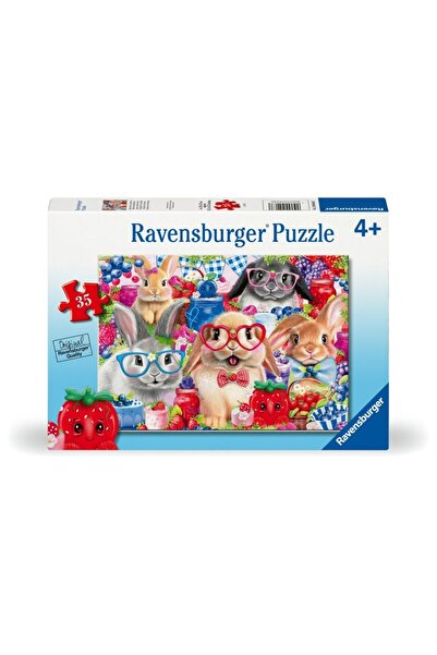 RAVENSBURGER - Puzzle iepurasi si fructe de padure 35 piese