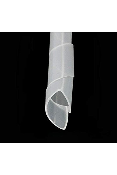 Generic YXQ 12mm Spiral Cable Sleeve Wire Wrap Tube Translucent Flexible PC Manage for Computer Car Cover, 5