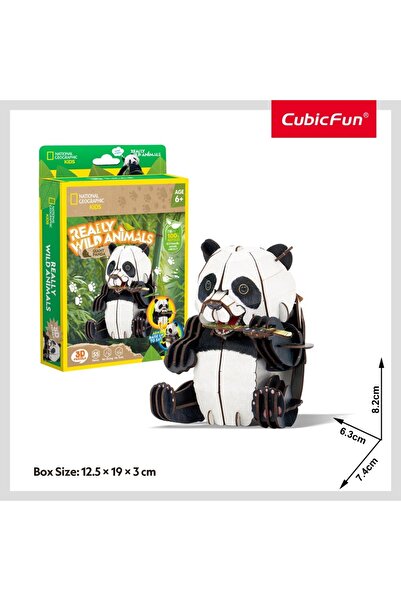 Cubic Fun - Wild Animals 3D Puzzle Panda 55 pieces