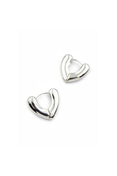 SepetBudur Heart Earrings - Silver