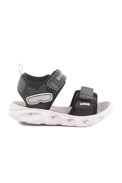 WALKWAY Ba & Ba 018127 P Black-Grey Children's Sandals