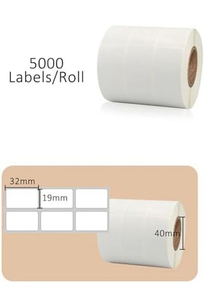 Generic Copperplate Label, Multipurpose Self-adhesive Three-line Label For Office Business Barcode 32mm*19mm
