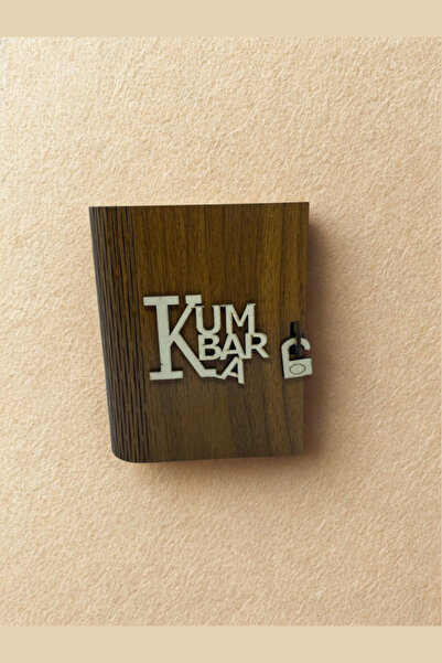 YOMNA Ahşap Kitap Şeklinde Kilitli Kumbara