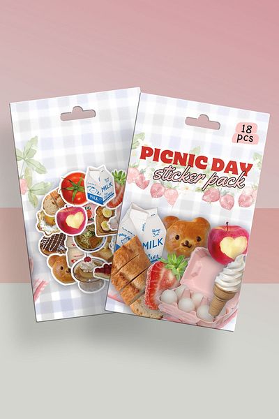 Planet Butik Picnic Day Boxed Sticker Set of 18