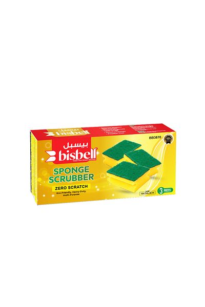 Bisbell Kitchen Sponge Scrubber 5Pcs,Cleaning Sponge,10X7X2CM