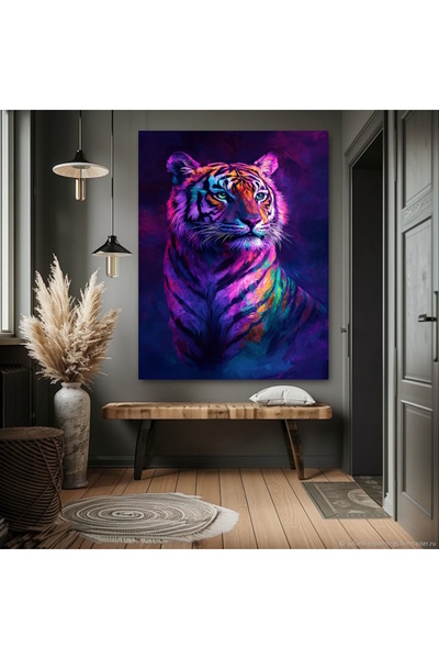 özkacar NEON TIGER SLIKANJE NA PLATNU ZA DOM ZID DNEVNE SOBE KANCELARIA PRODA...