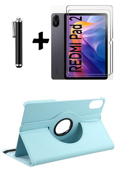 TEKNETSTORE Xiaomi Redmi Pad 2 11 Inch 2025 360 °   Tablet Case with Rotatable Stand Screen Protector and Pen Set