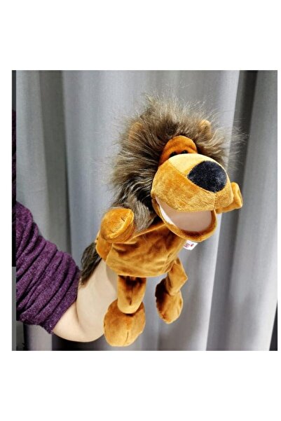 OEM Hand Puppet Lion, Brown, 30 cm