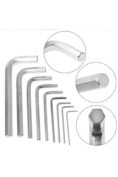 sonx طقم مفاتيح ألين من الفولاذ مكون من 9 قطع، طقم مفاتيح ألين قصيرة مسطحة ال...