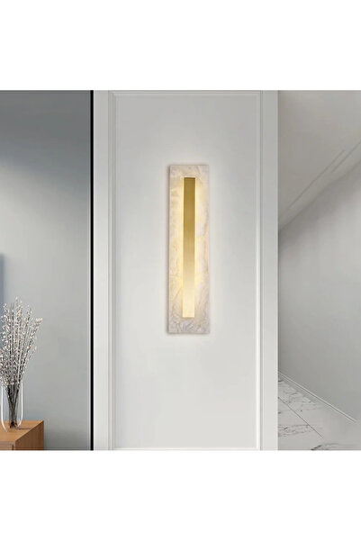 LUXXO LED Wall Light, 6W, Warm Light (3000K), 60x14x5cm, Marmo