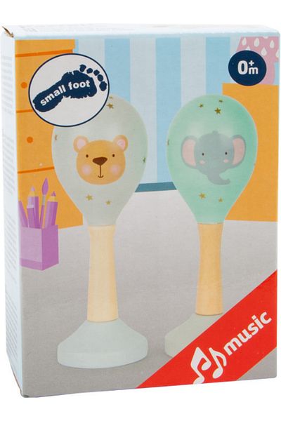 Small Foot Set of 2 wooden maracas "Pastel"