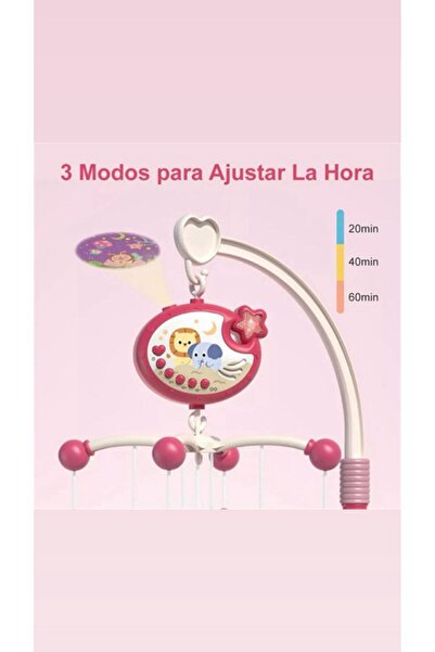 scntoys Pilli Işıklı Müzikli Projektörlü Kumandalı Sabitlemeli Dönence Çıngıraklı Dişlikli Bebek Yatıştırıcı