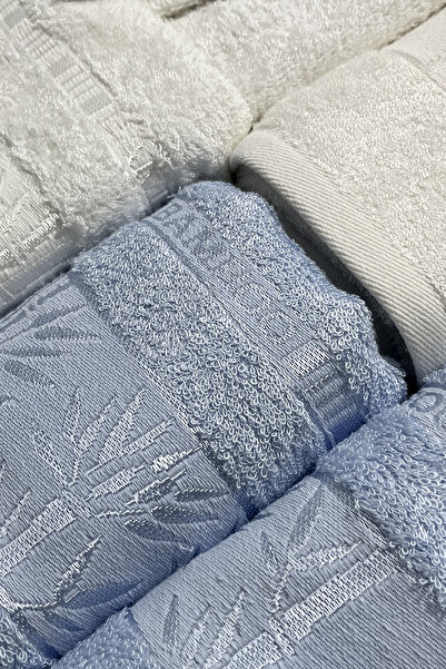 Çeyiz Diyarı Σετ οικογενειακής ρόμπας Diamond Bamboo 10 τεμαχίων Κρεμ μπλε