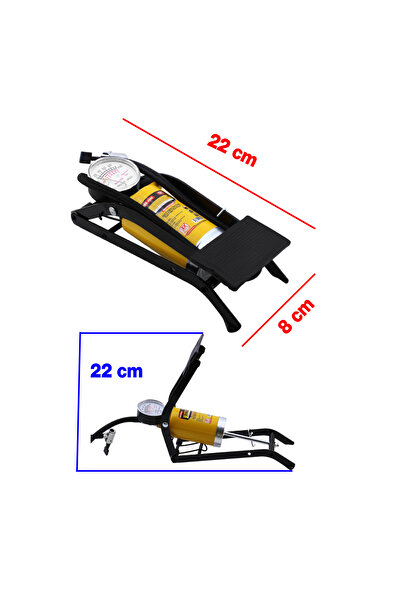 NZB Ayak Tipi Pompa Tekli Teker Araç Bisiklet Top Bot Lastik Şambrel Şişirme Pompası Tek Pistonlu 1 Adet