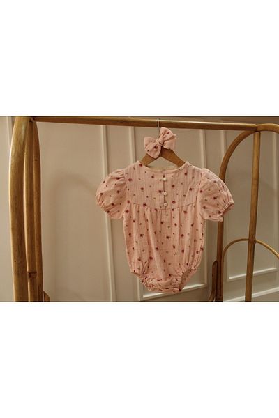 Lolidenss Pink Floral Romper