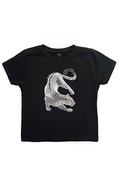 StartMore تي شيرت نسائي قصير بطبعة الفهد