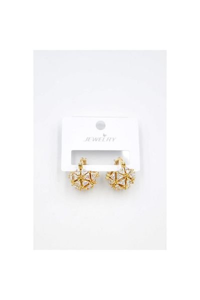 SepetBudur Baguette Bag Earrings - Gold