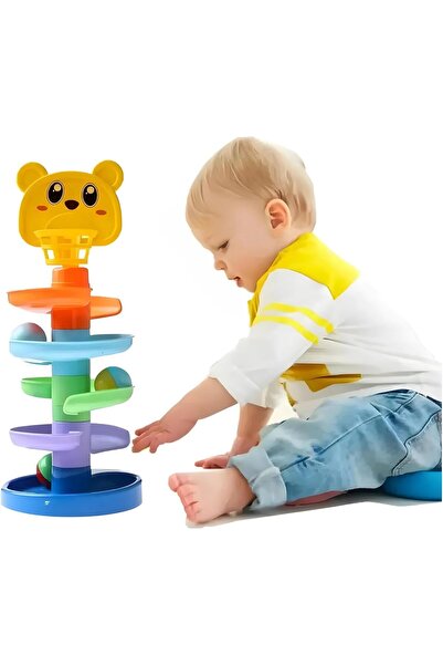 scntoys Oyuncak Gökkuşağı Kule Oyunu 0-3 Yaş Yenidoğan Eğitici Öğretici Geliş...