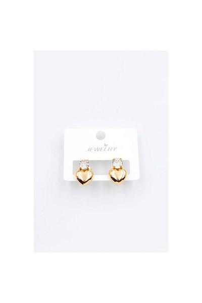 SepetBudur Heart Earrings - Gold