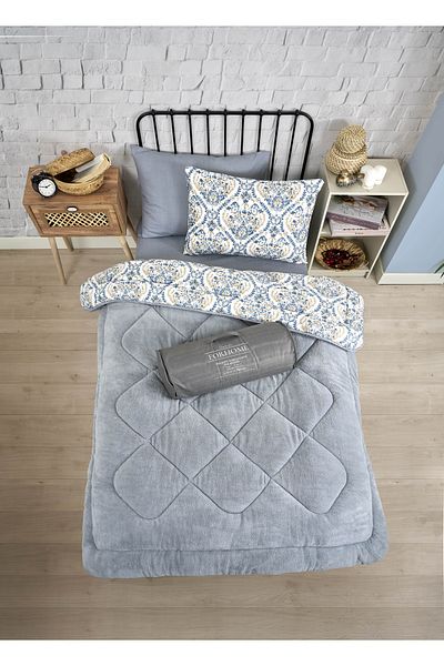 Sudemhome Μονό σετ ύπνου Welsoft Παπλωματάκι διπλής όψης Wellsoft Fluffy Fleece και σεντόνι 100x200