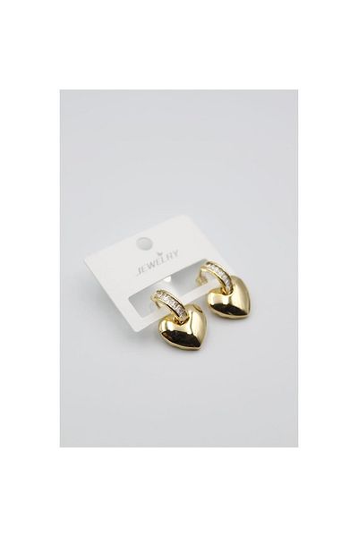 SepetBudur Heart Earrings - Gold