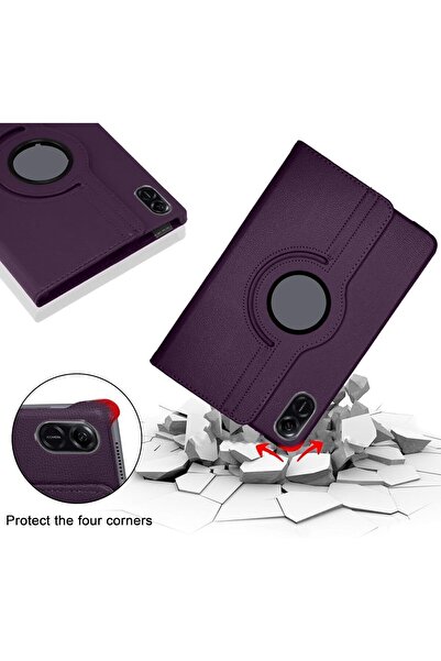 TEKNETSTORE Xiaomi Redmi Pad 2 11 Inch Compatible 360 °   Pu Leather Tablet Cover Case with Rotatable Sleep Mode Stand