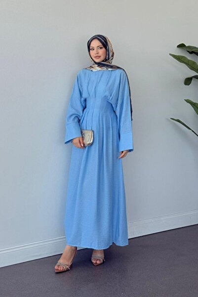 Hazamoda Рокля с колан „Айфелова кула“ в синьо