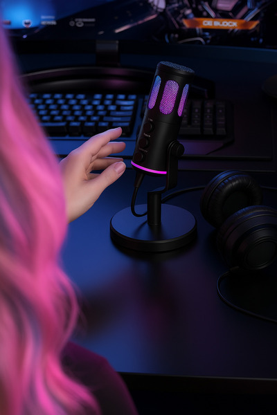 TECHNOMEN Type-C Kablolu Mikrofon Gürültü Önleyici, Net Ses Kalitesi, Vlog ve YouTube İçin Uyumlu Mikrofon