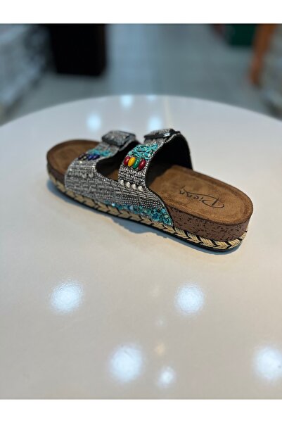 Alphus Γυναικείες καθημερινές παντόφλες Pienn με διπλή ζώνη από πέτρα