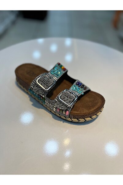 Alphus Γυναικείες καθημερινές παντόφλες Pienn με διπλή ζώνη από πέτρα