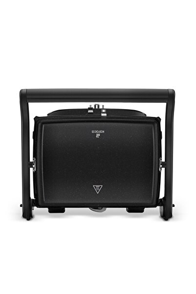 Karaca Gastro Grill Glass Premium 2400w Toaster and Grill Machine Shiny Black