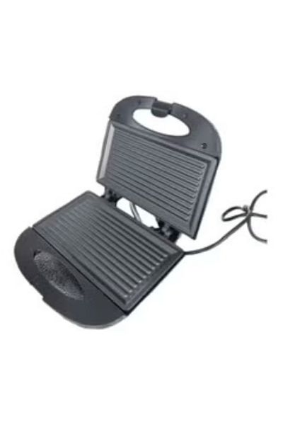 rexa 750W 2-Slice Sandwich Maker with Non-Stick Plates – Black/Silver
