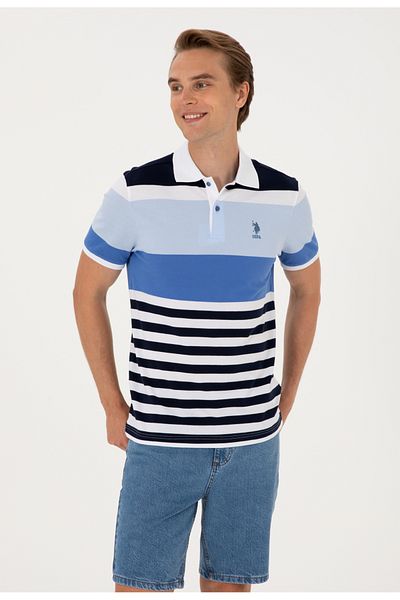 U.S. Polo Assn. U.S. Polo Assn. Blue Men's Regular Fit Polo T-Shirt Dmk.2105692.Peltan.